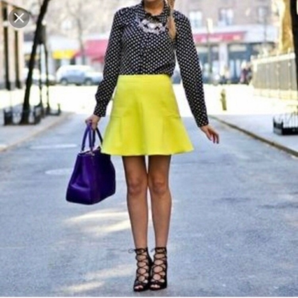 Neon mini skirt
